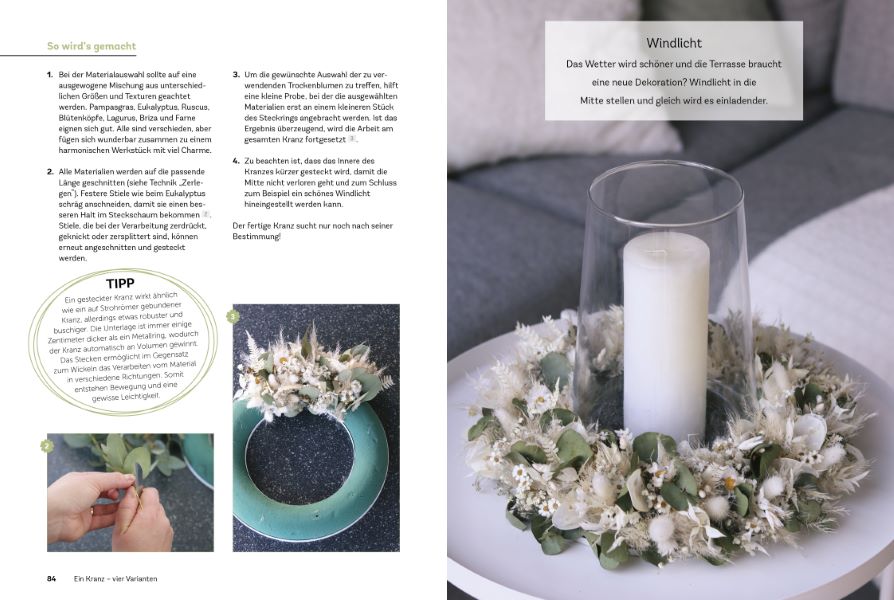 Trockenblumen und Floral Hoops Trockenblumen und Floral Hoops