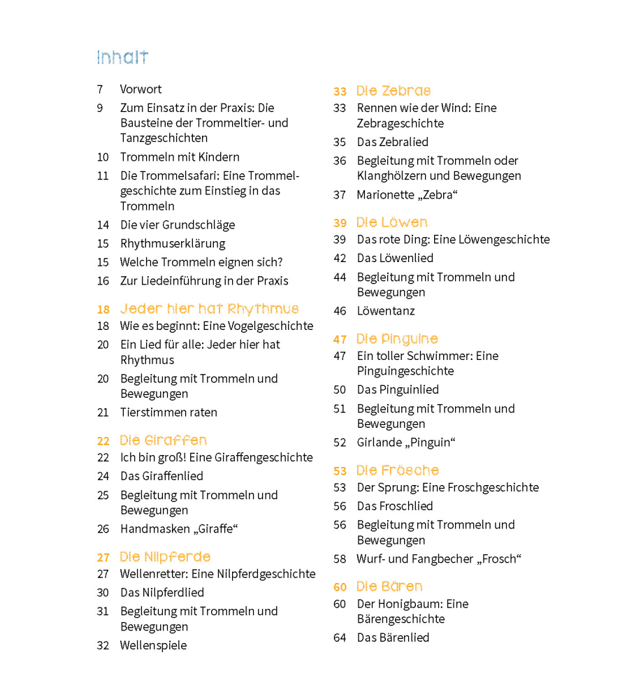Trommeltier- und Tanzgeschichten