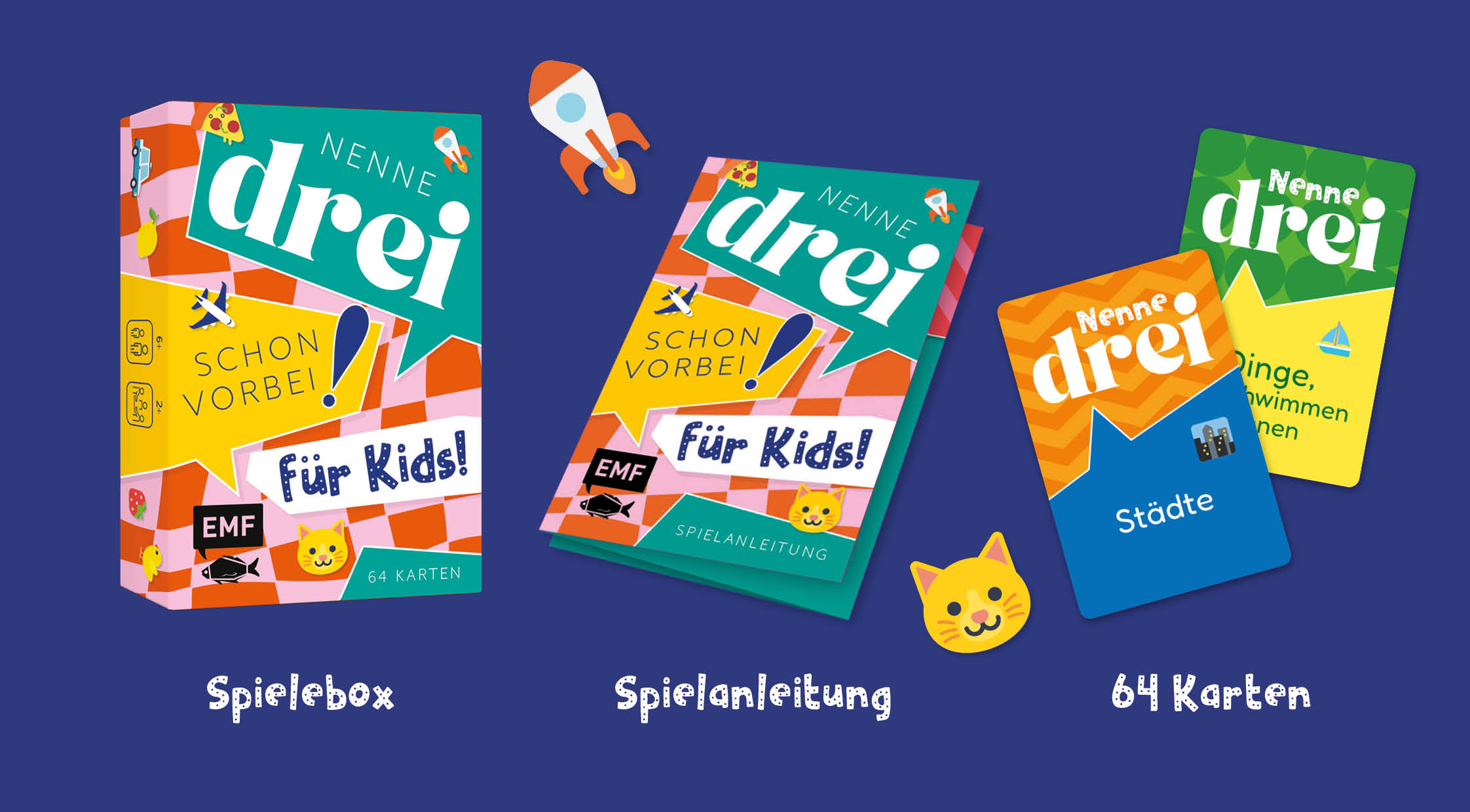 Kartenspiel: Nenne drei – schon vorbei! ... für Kids! Kartenspiel: Nenne drei – schon vorbei! ... für Kids!