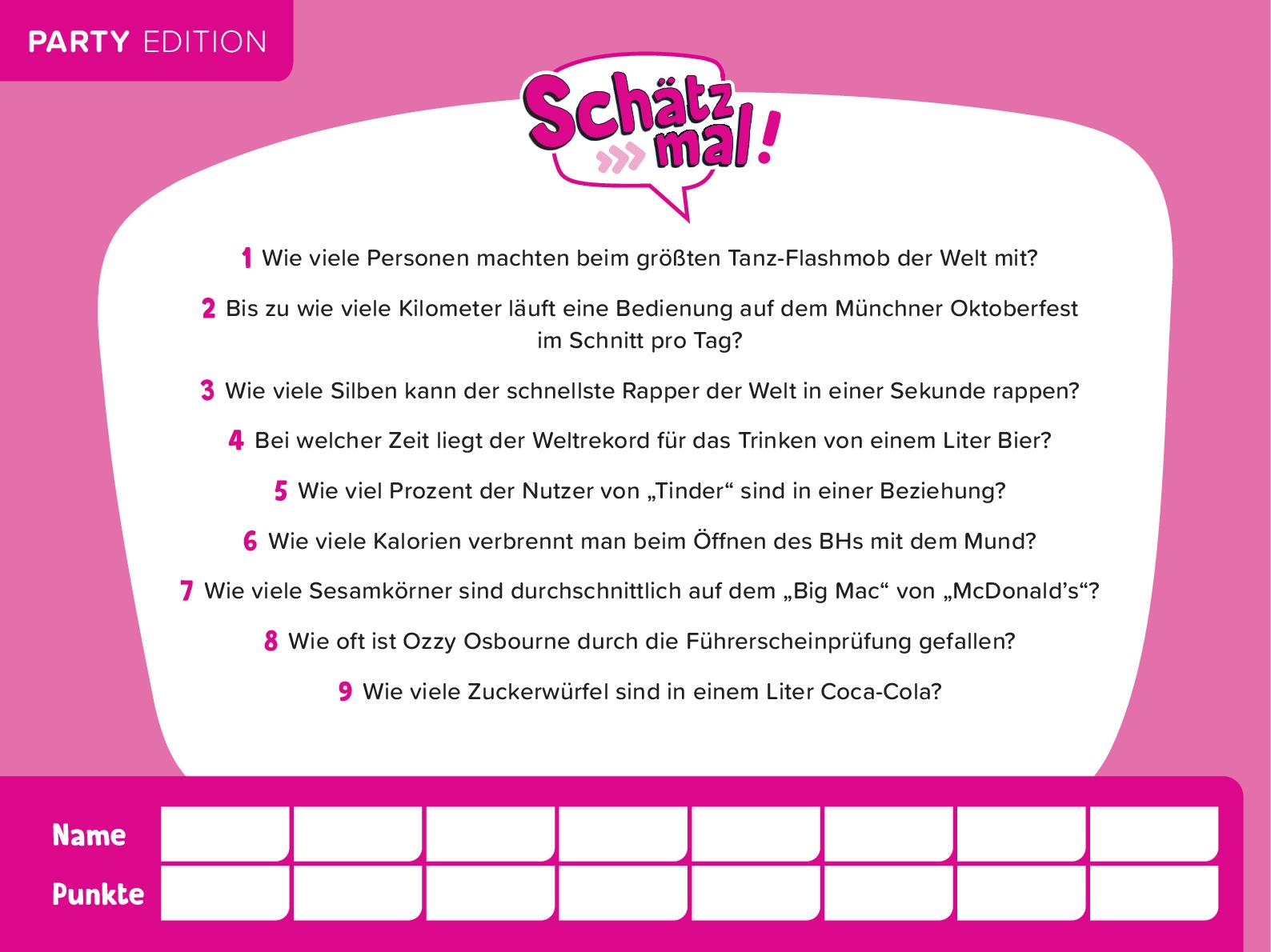 Schätz mal! Party Edition