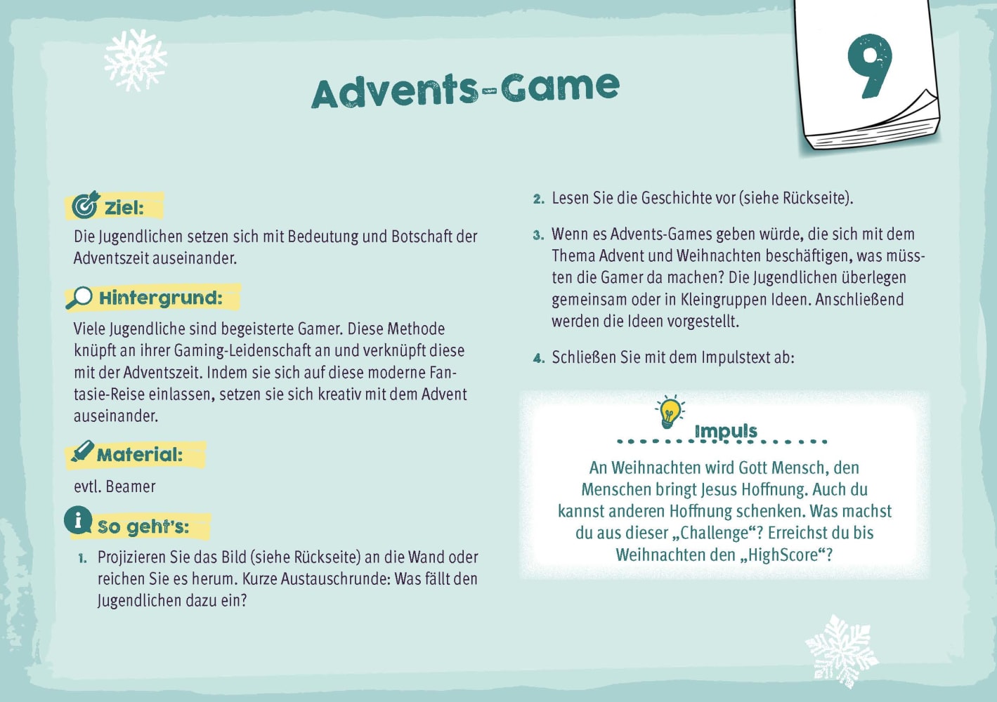 24 plus X zündende Ideen für Advent und Weihnachten mit Jugendlichen