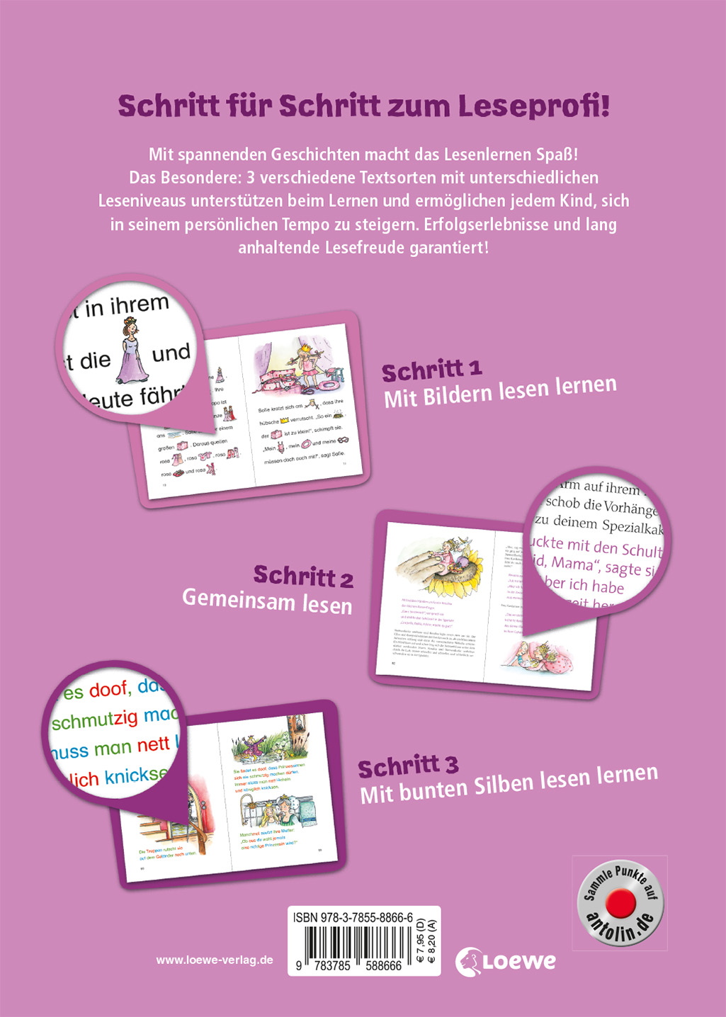 Lesenlernen in 3 Schritten - Die schönsten Prinzessinnengeschichten