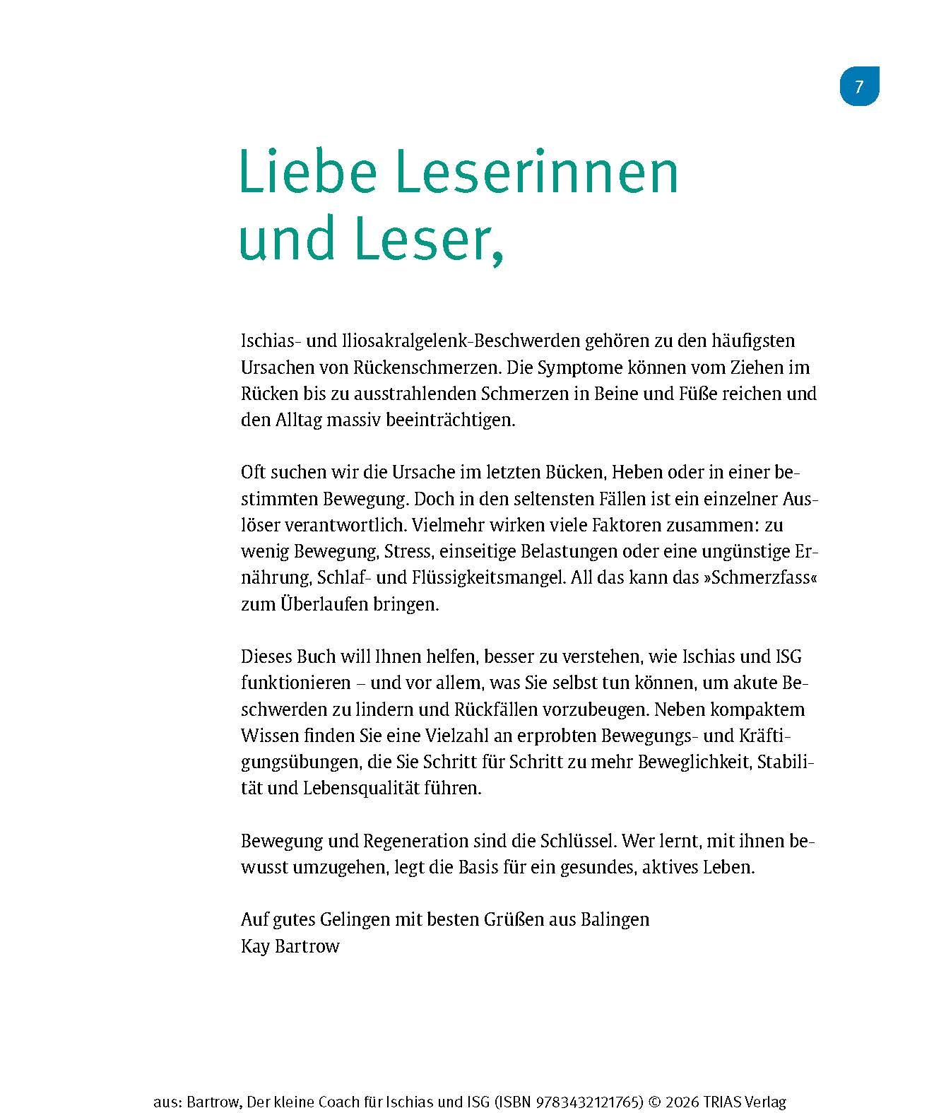 Der kleine Coach für Ischias und ISG