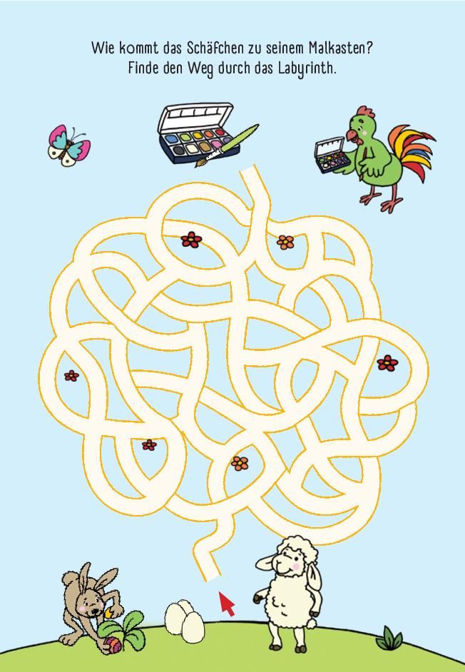 OSTER-Rätselkarten: Labyrinthe, Fehlersuche, Mengen erkennen u. v. m.