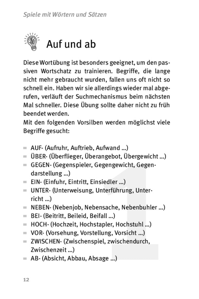 Die 50 besten Spiele zum Gedächtnistraining mit Senioren Die 50 besten Spiele zum Gedächtnistraining mit Senioren