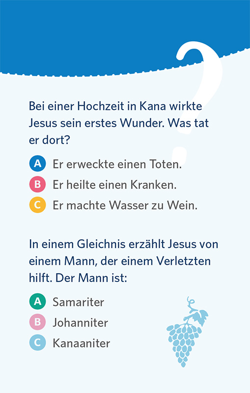 Was weißt du von der Erstkommunion? Der Quizblock Was weißt du von der Erstkommunion? Der Quizblock