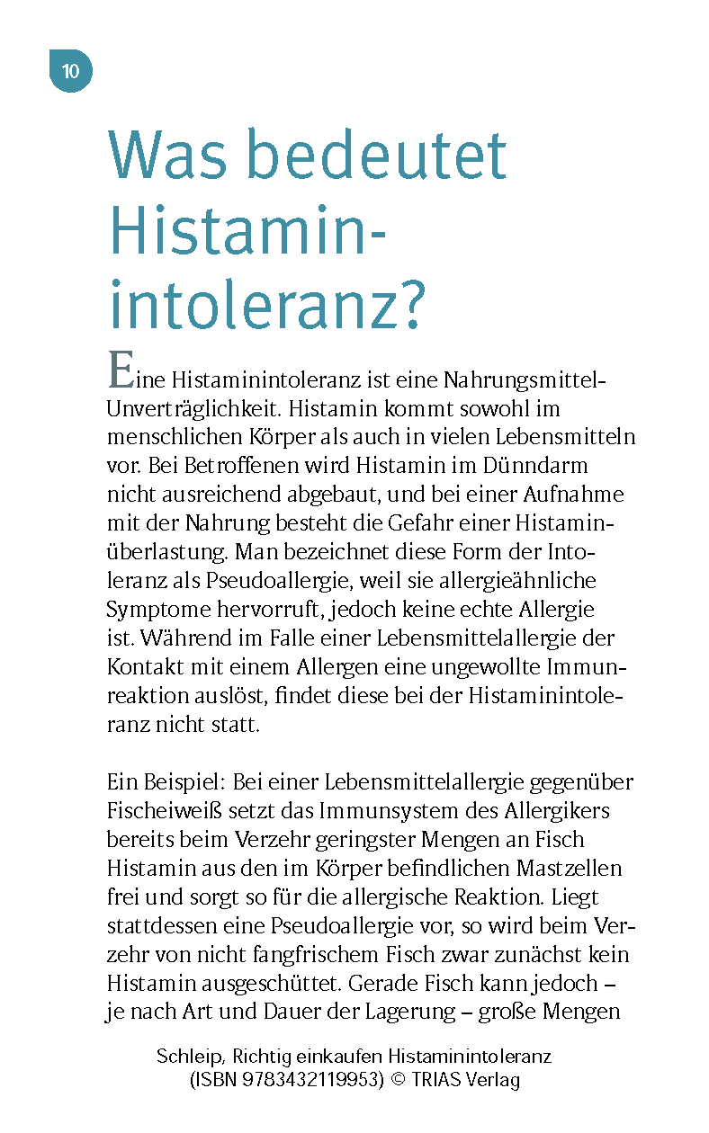 Richtig einkaufen Histamin-Intoleranz