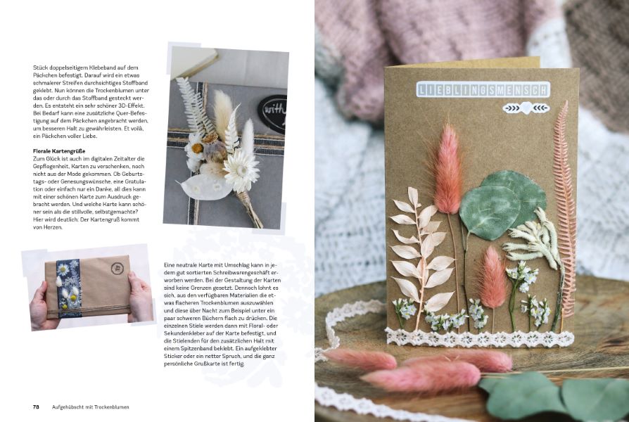 Trockenblumen und Floral Hoops Trockenblumen und Floral Hoops