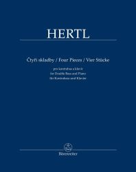 Vier Stücke für Kontrabass und Klavier. Spielpartitur, Stimme, Sammelband