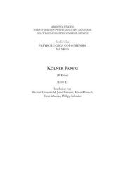 Kölner Papyri (P. Köln) Band 13