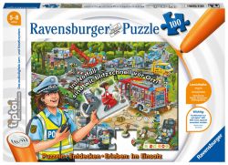 Ravensburger tiptoi 00554 Puzzeln, Entdecken, Erleben: Im Einsatz , für Kinder von 5-8 Jahren, Hilf Polizei, Feuerwehr und Rettungsdienst am Einsatzort