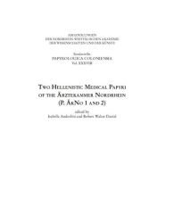 Two Hellenistic Medical Papyri of the Ärztekammer Nordrhein