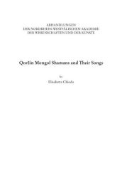 Qorčin Mongol Shamans and Their Songs
