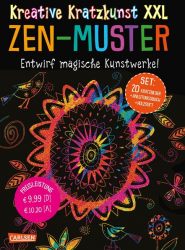 Kreative Kratzkunst XXL: ZEN-Muster: Set mit 20 Kratztafeln, Mappe, Anleitungsbuch und Holzstift