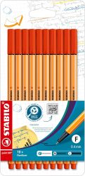 STABILO - Fineliner - point 88-10er Pack - rot
