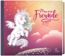 Meine Freunde – Freundebuch (Motiv: fliegendes Einhorn)