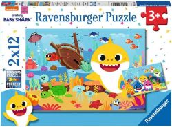 Ravensburger Kinderpuzzle - 05123 Der kleine Baby Hai - Puzzle für Kinder ab 3 Jahren, mit 2x12 Teilen