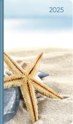 Alpha Edition - Ladytimer Slim Sea Star 2025 Taschenkalender, 9x15,6cm, Kalender mit 128 Seiten, Notizbereich, Info- und Adressteil, Monatsübersicht und internationales Kalendarium