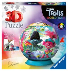 Ravensburger 3D Puzzle 11169 - Puzzle-Ball Trolls World Tour - 72 Teile - Puzzle-Ball Trolls-Fans ab 6 Jahren